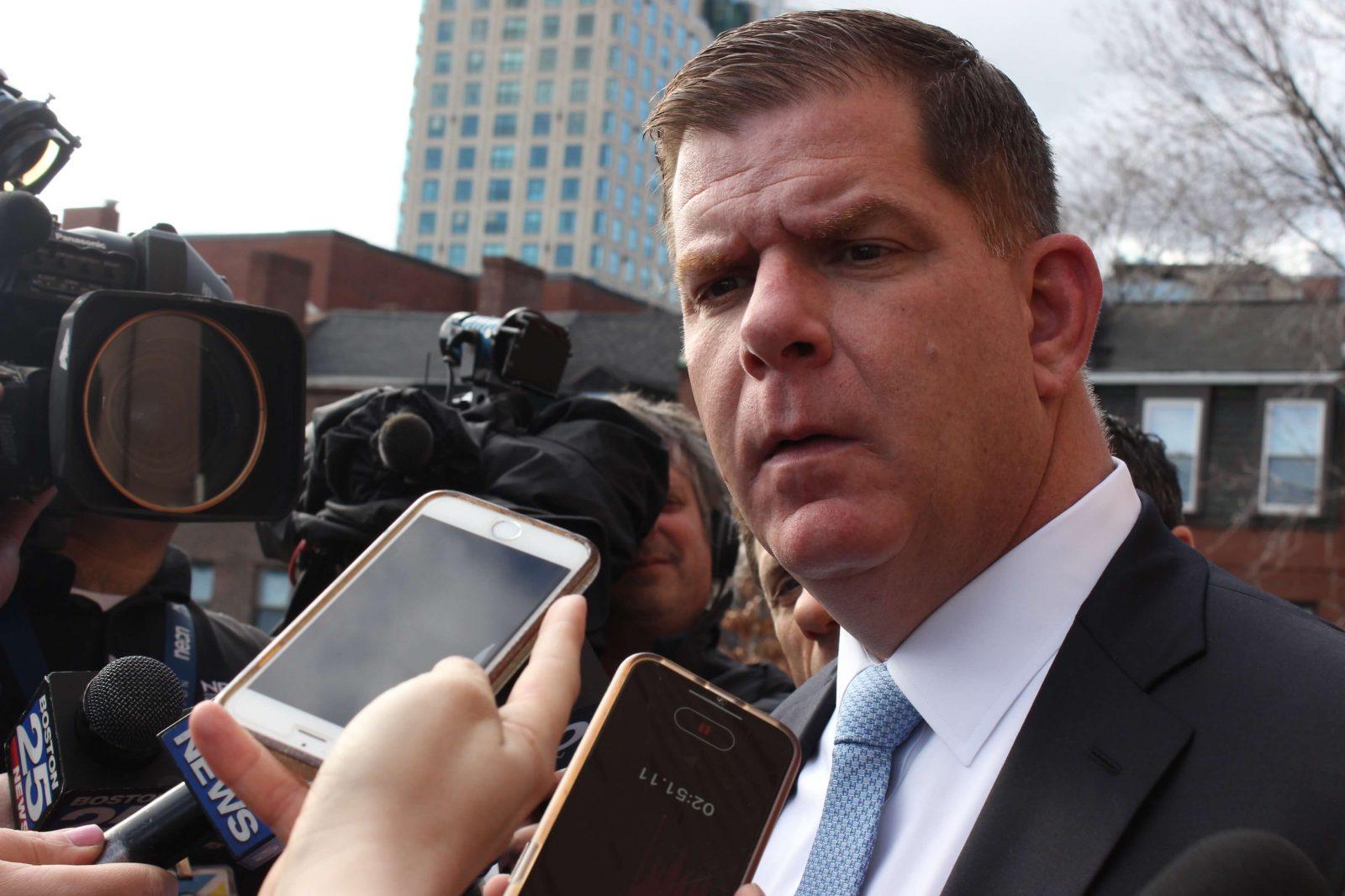 Boston Mayor Martin Walsh at the Chinatown Neighborhood Center’s tea ceremony Friday. Walsh, along with the Boston Housing Authority and Inquilinos Boricuas en Acción, have started a project centered around rehabilitating affordable housing in Boston’s South End.
HALEY LERNER / DAILY FREE PRESS STAFF