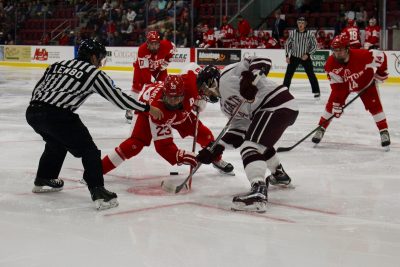 Sophomore forward Jakob Forsbacka Karlsson finished with a +2 rating. PHOTO BY JONATHAN SIGAL/DAILY FREE PRESS