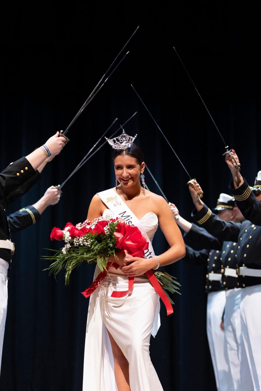 Ericka Correia during the 70th Miss Taunton award ceremony. Correia was crowned Miss Taunton on Nov. 3. COURTESY OF KGARCIA PRODUCTIONS 
