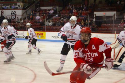 While he didn't score, Jakob Forsbacka Karlsson was a menace throughout. PHOTO BY JONATHAN SIGAL/DAILY FREE PRESS