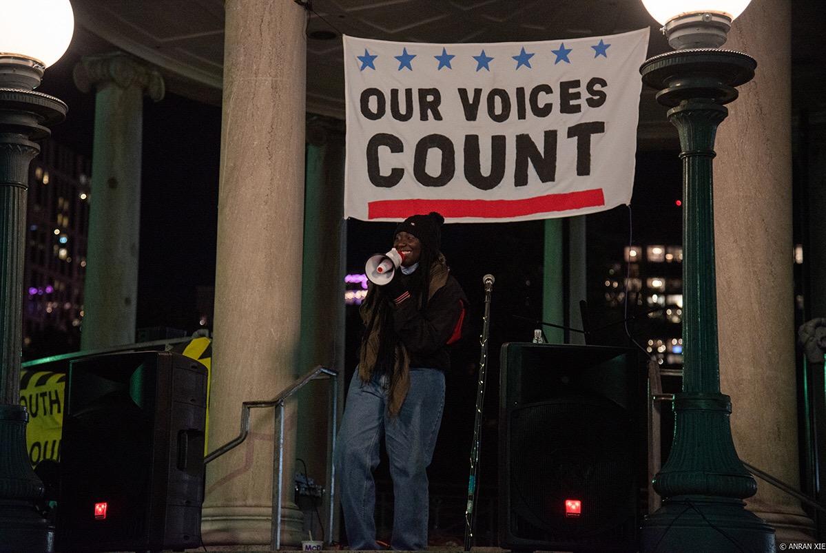 The founder of Blue Crime Blue Dime speaks about police accountability and systemic inequality. ANRAN XIE | DAILY FREE PRESS STAFF