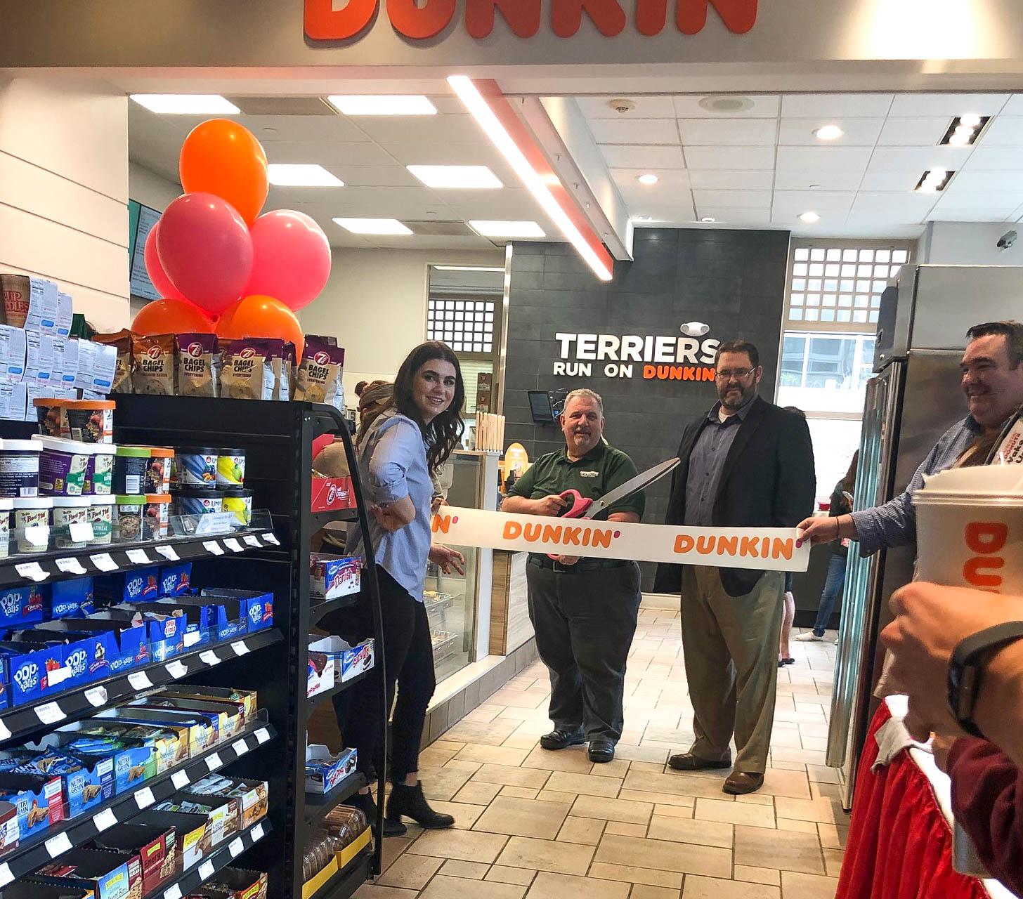 The new Dunkin’ located at 10 Buick St. had a grand reopening ceremony Thursday. AUDREY MARTIN/ DFP STAFF