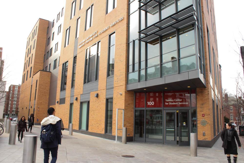 The Yawkey Center for Student Services at BU. Some are advocating to rename nearby Yawkey Way in light of its namesake’s history of racism.  PHOTO BY JENNA MANTO/ DAILY FREE PRESS STAFF 