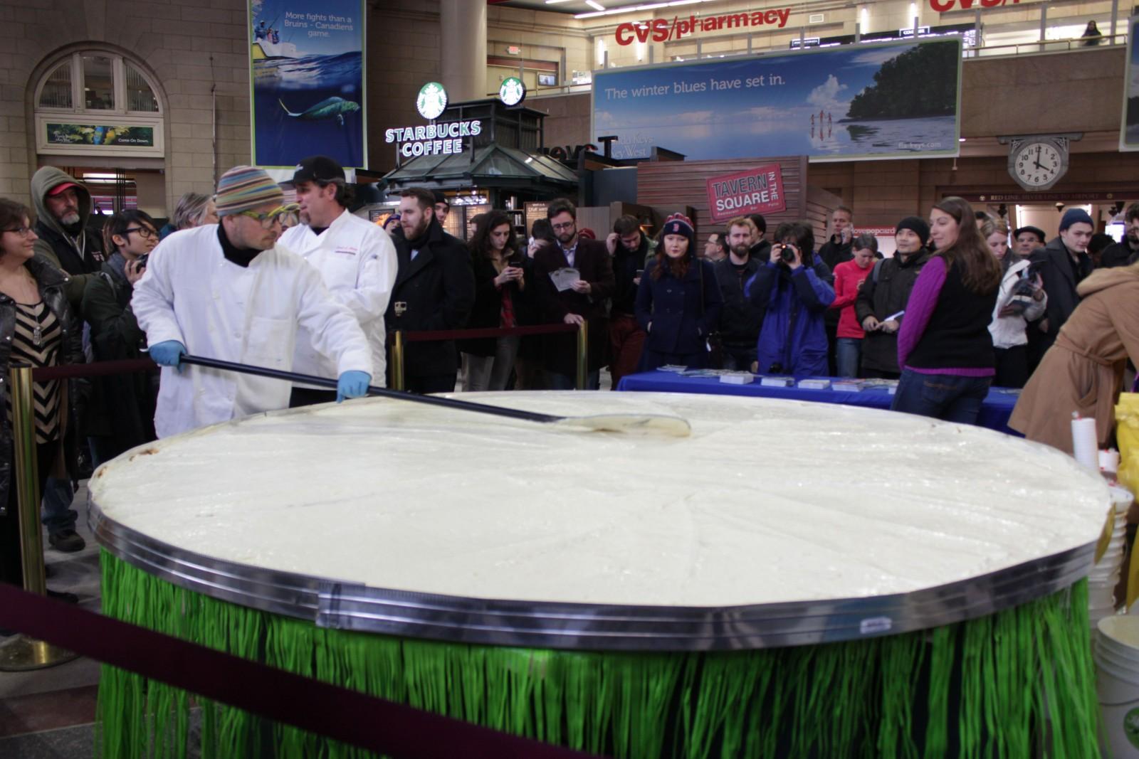 Slice of Warmth: Florida bakers bring 8-foot Key lime pie to South Station