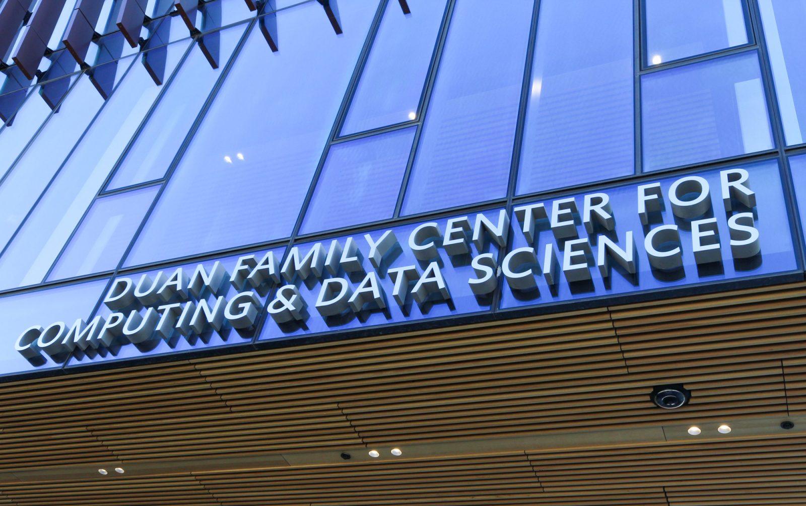 Duan Family Center for Computing and Data Sciences. The CDS program introduced three new courses this semester, giving students an opportunity to learn about relevant topics in data science, including artificial intelligence and algorithms. SARAH CRUZ/DFP PHOTOGRAPHER