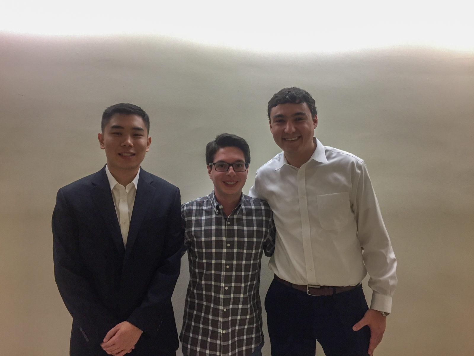 Benjamin Wu, Benjamin Lesser, Jordan Murray and Will Chen found the Boston University Analytics Club. PHOTO COURTESY BU ANALYTICS CLUB