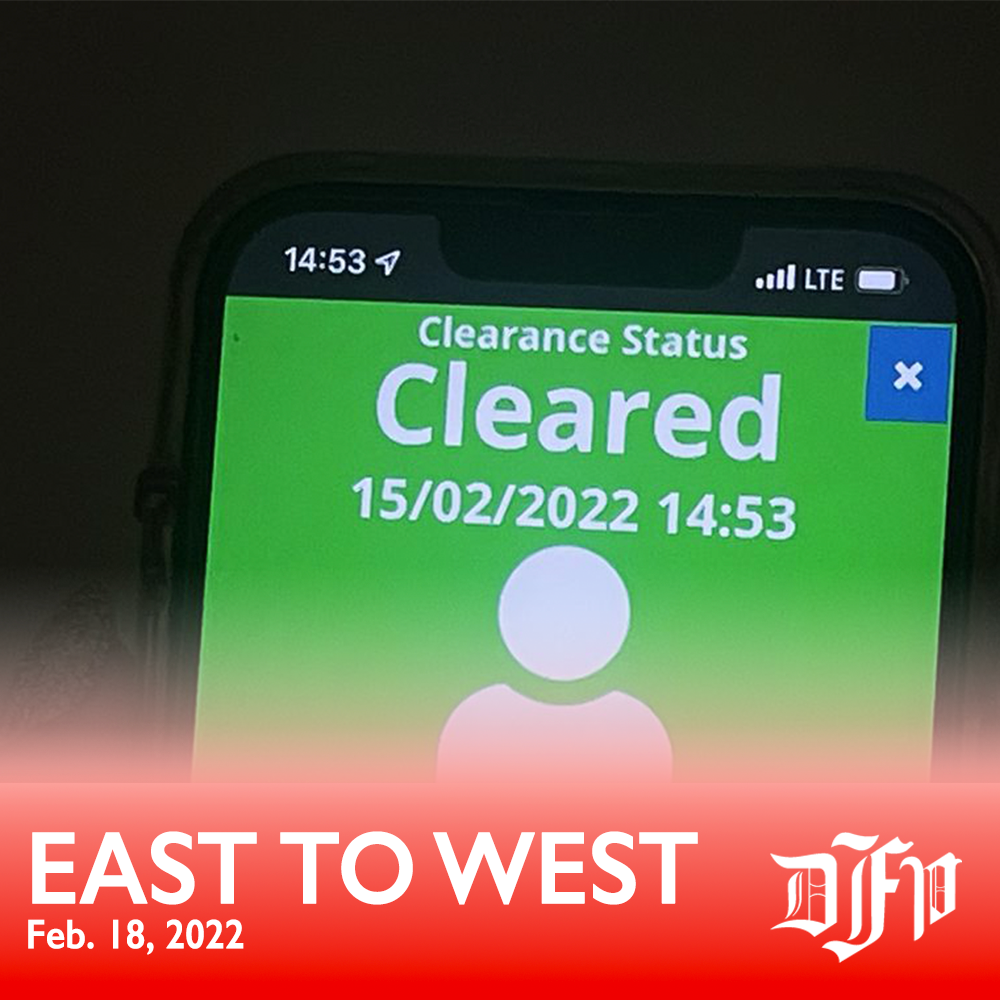 East to West: Feb. 18, 2022