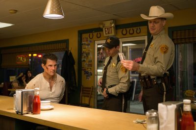 Tom Cruise plays Jack Reacher, Judd Lormand plays a deputy and Jason Douglas plays a sheriff in “Jack Reacher: Never Go Back.” PHOTO COURTESY CHIABELLA JAMES