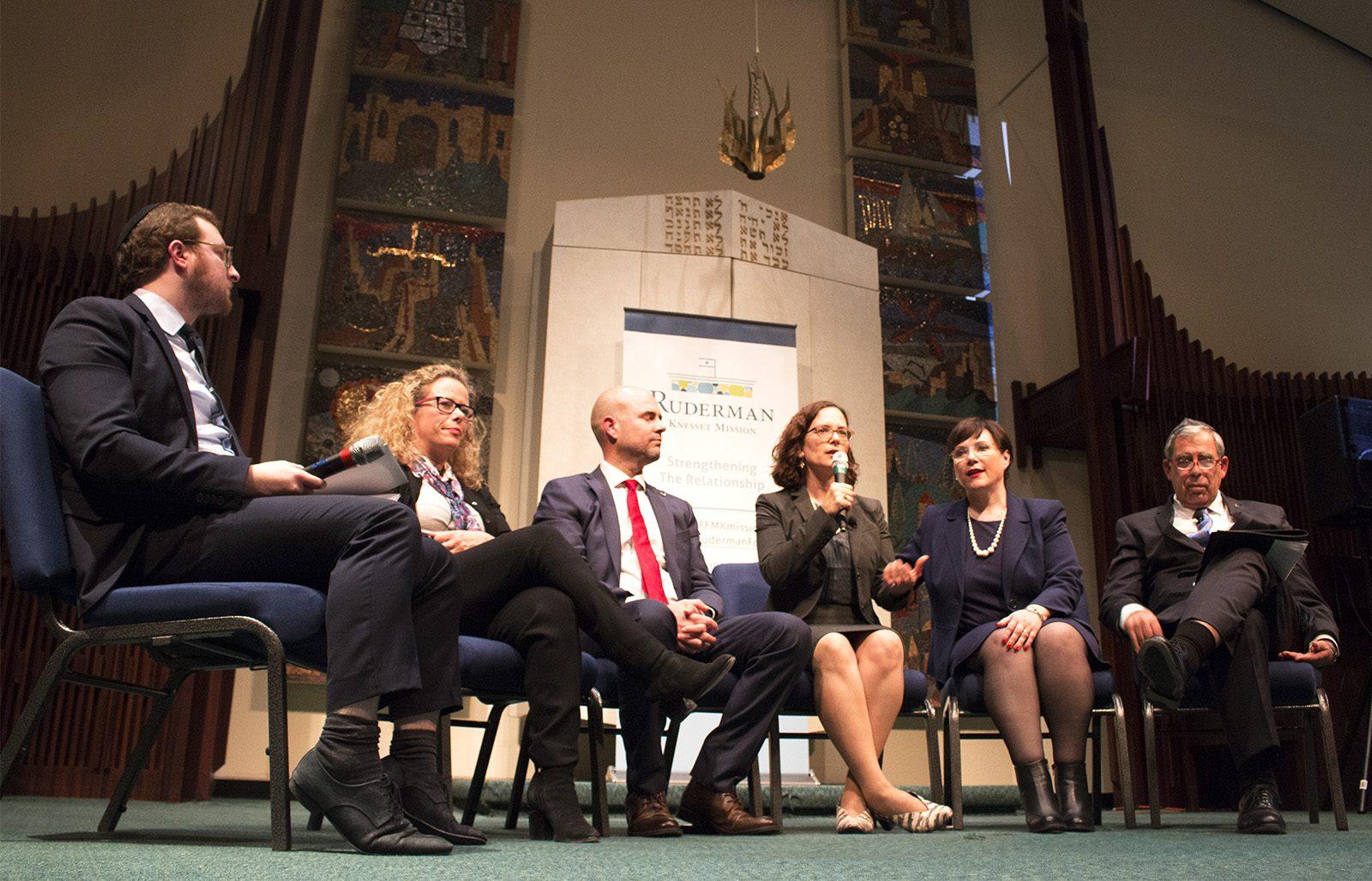 Members of the Israeli Parliament visit Boston Wednesday night to discuss the relationship between the Jewish community in America and in Israel. PHOTO BY KANKANIT WIRIYASAJJA/ DAILY FREE PRESS STAFF