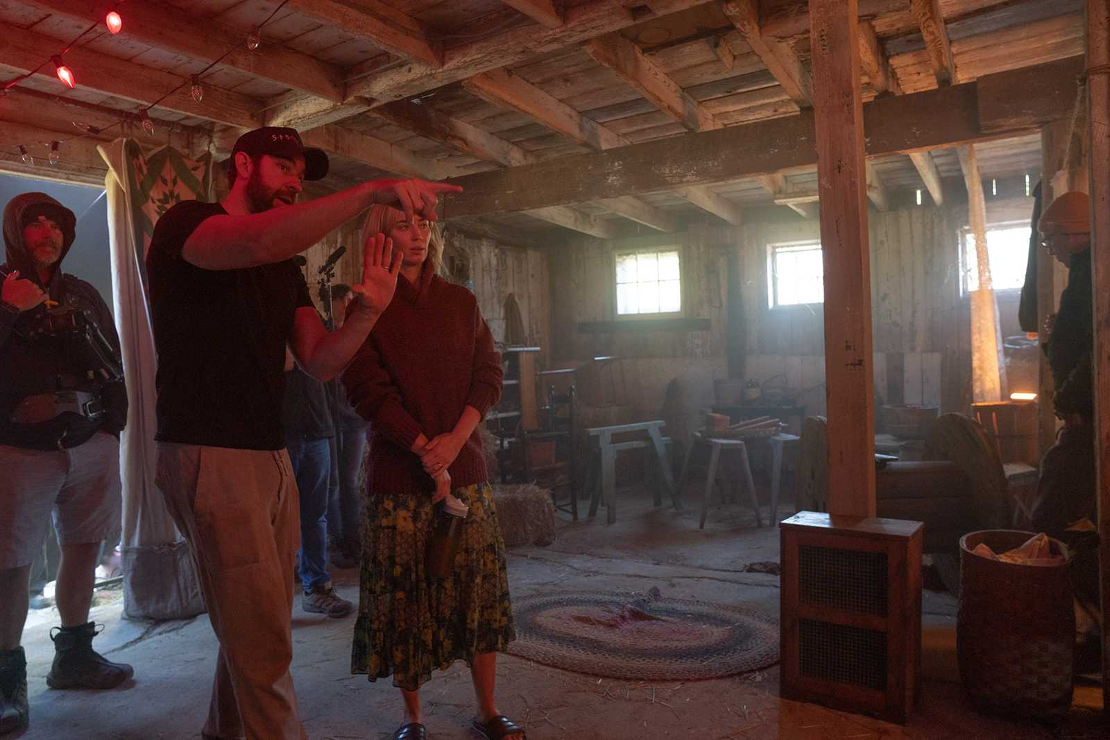 John Krasinski directs Emily Blunt on the set of “A Quiet Place II.” The film was set to open in U.S. theatres on March 20 but has been postponed indefinitely because of the coronavirus. COURTESY PARAMOUNT PICTURES