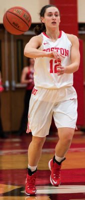 Senior guard Sarah Hope leads the team in points with 11 per game. PHOTO BY JOHN KAVOURIS/ DAILY FREE PRESS STAFF 
