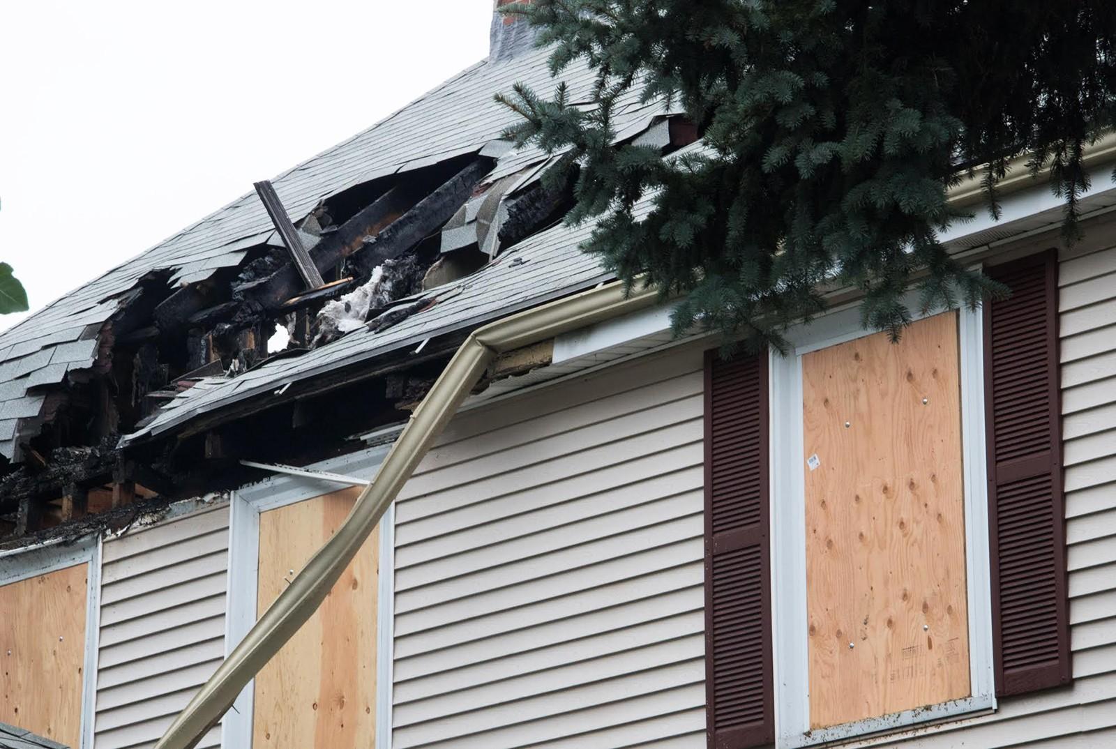 The owner of a building that caught fire in Allston last week has been cited by the city for illegally housing residents. PHOTO BY JUSTIN HAWK/DAILY FREE PRESS STAFF