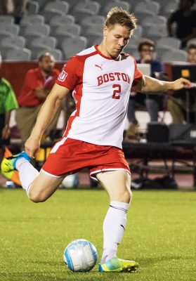 Senior defender David Asbjornsson was named to the All-Conference team on Monday. PHOTO BY JUSTIN HAWK/ DAILY FREE PRESS STAFF 