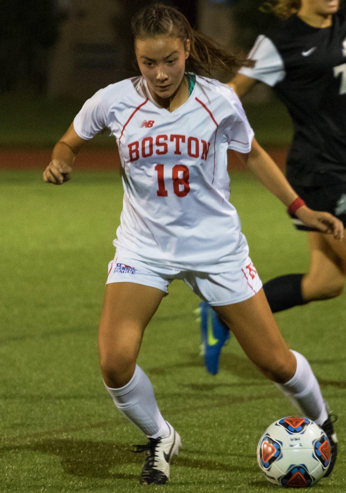 Junior forward McKenna Doyle returns after leading the team in goals during her sophomore season. PHOTO BY JUSTIN HAWK/ DAILY FREE PRESS STAFF 