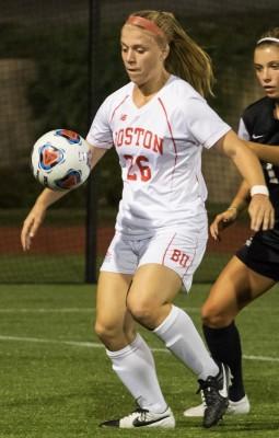 Senior Erica Kosienski is coming off an All-Patriot League Third Team selection in 2015. PHOTO BY JUSTIN HAWK/ DFP FILE PHOTO