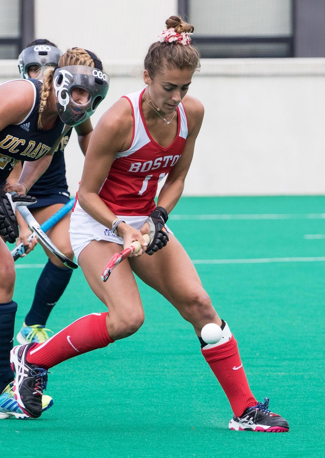 Senior Taylor Blood has eight points through the team's first six games. PHOTO BY JUSTIN HAWK/ DAILY FREE PRESS STAFF