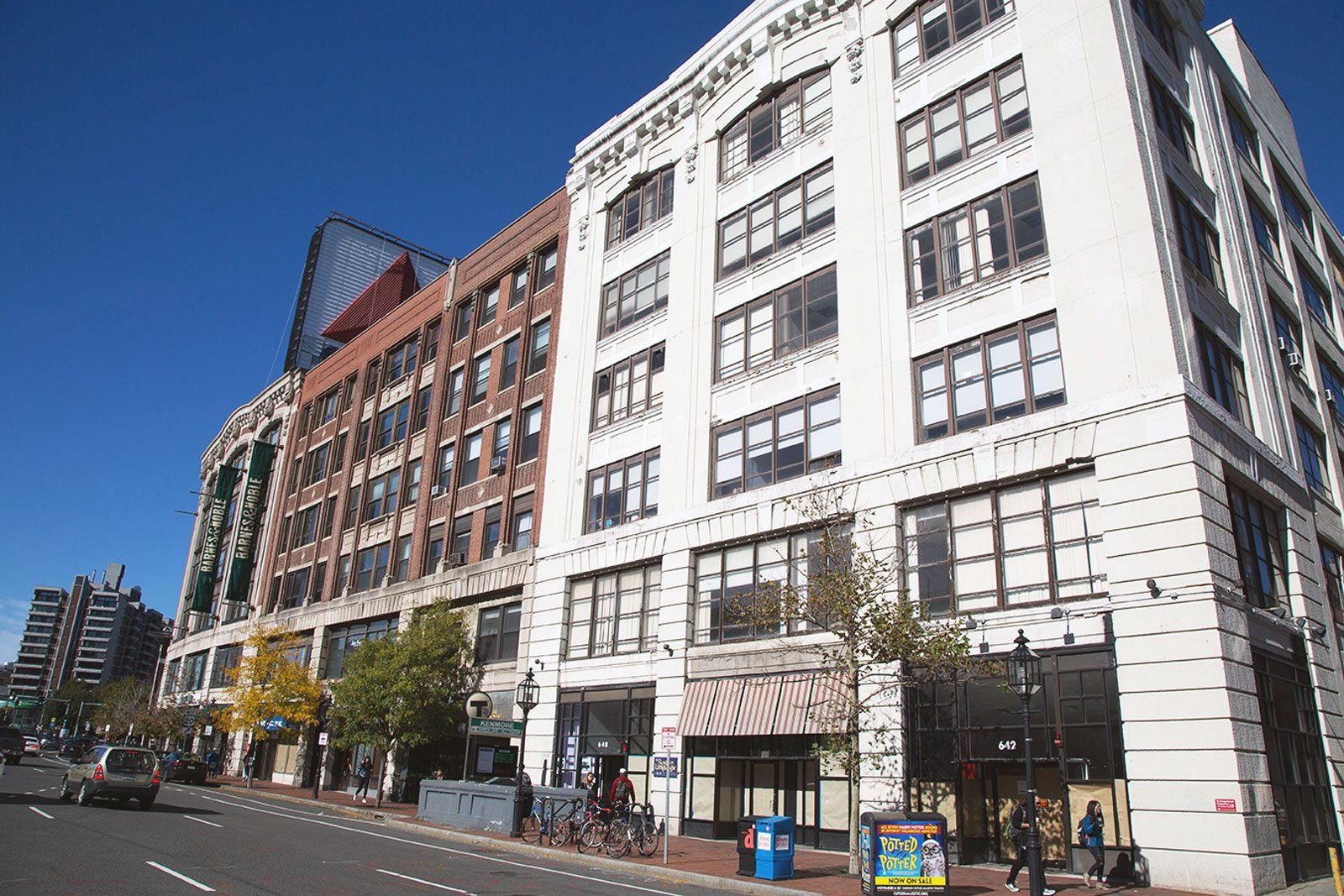 Stores on Beacon Street near Kenmore Square have closed down in succession as real estate developer Related Beal gears up to redevelop the area. HALEY ABRAM/ DAILY FREE PRESS STAFF