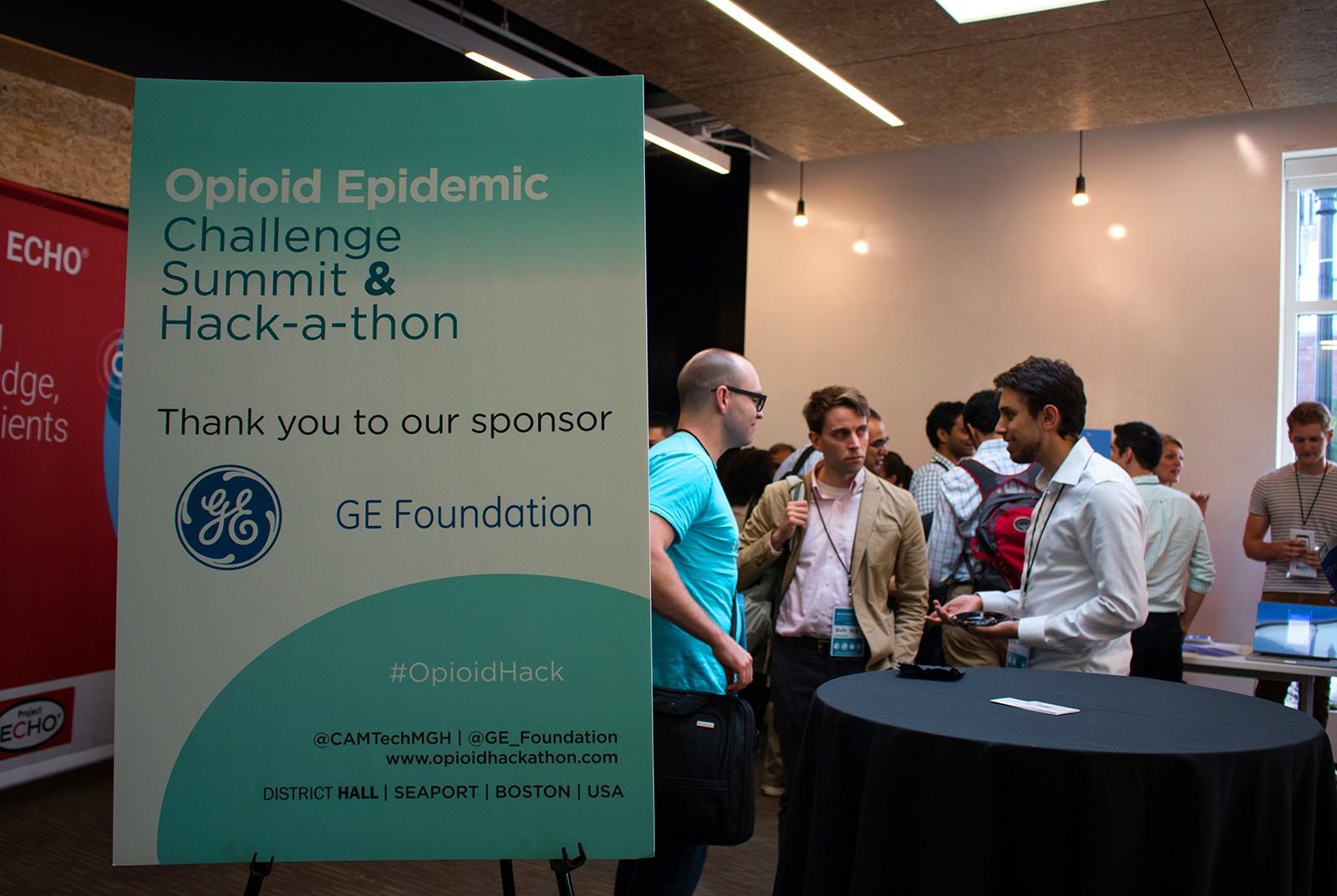 Participants in the Opioid Epidemic Challenge Summit hosted by Massachusetts General Hospital and GE discuss ideas for tackling the issue of opioid addiction Friday. PHOTO BY KANKANIT WIRIYASAJJA/ DAILY FREE PRESS STAFF