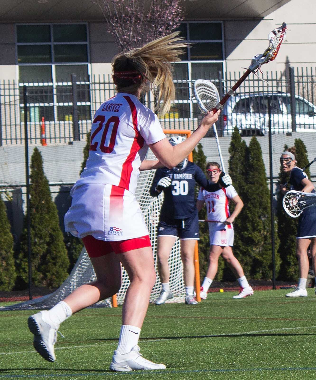 Mickenzie Larivee scored four goals in a losing effort against Lehigh. HOTO BY KANKANIT WIRIYASAJJA /DAILY FREE PRESS STAFF
