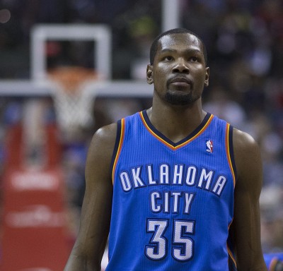 Players such as Kevin Durant often play one year of college basketball before being drafted by Seattle Supersonics. PHOTO COURTESY WIKIMEDIA