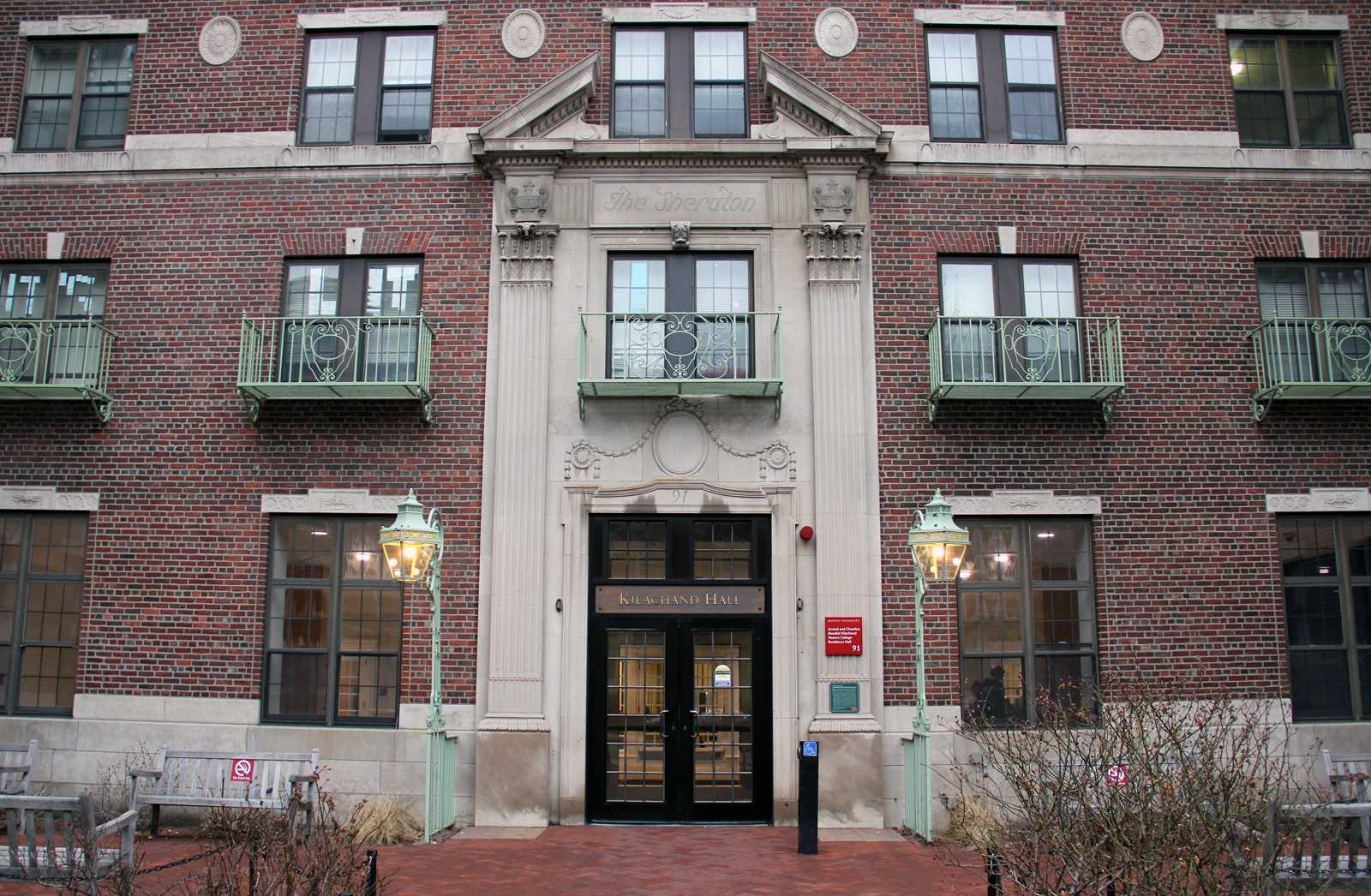 Boston University’s Kilachand Hall student dormitory. The Kilachand Leadership Advisory Board is advocating for Kilachand Honors College to have its own seats in the Student Government Senate. OLIVIA FALCIGNO/ DFP FILE