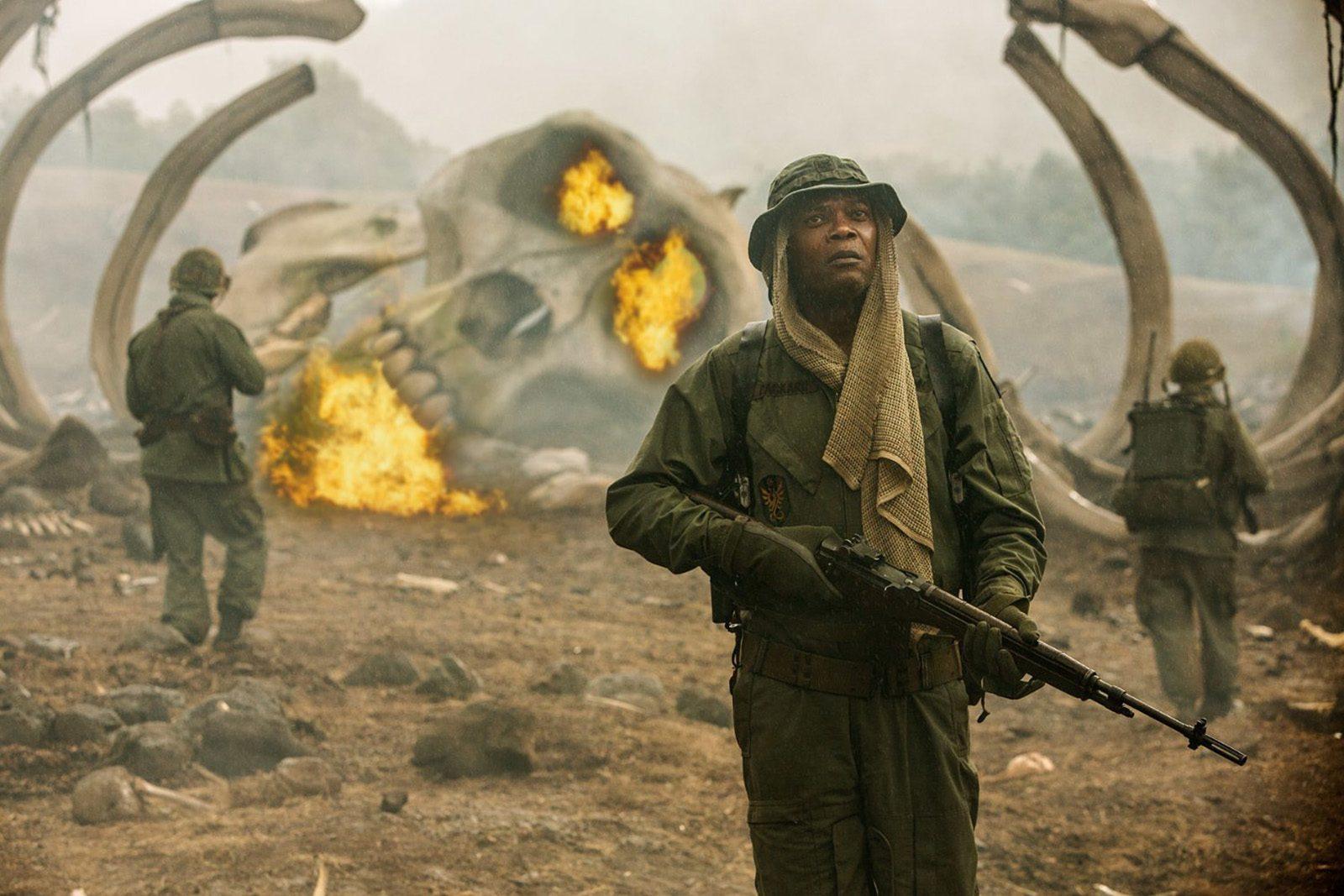 Samuel Jackson stars as Preston Packard in the new movie, “Kong: Skull Island.” PHOTO COURTESY LARRY FONG