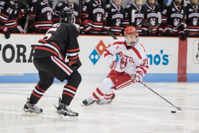 Freshman forward Patrick Harper now has a seven game point streak. PHOTO BY JUSTIN HAWK/DAILY FREE PRESS STAFF