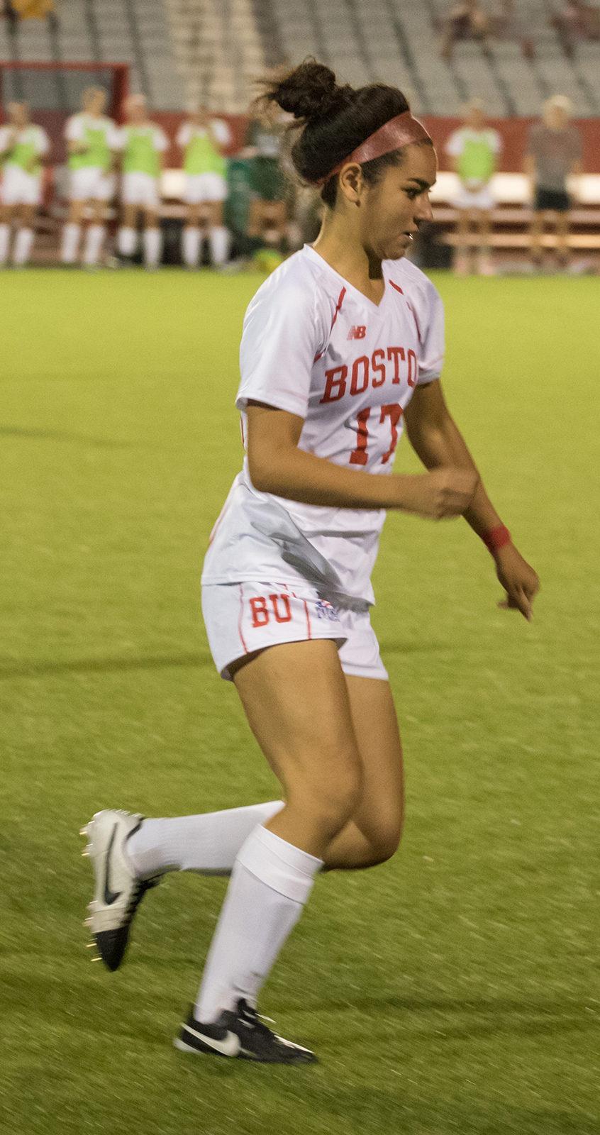Julianna Chen and the Terriers will look to make it three straight when they take on Lehigh. PHOTO BY JUSTIN HAWK/ DAILY FREE PRESS STAFF