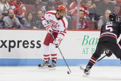 Sophomore forward Jordan Greenway was BU's strongest offensive force on the night, but couldn't convert. PHOTO BY JUSTIN HAWK/DAILY FREE PRESS STAFF