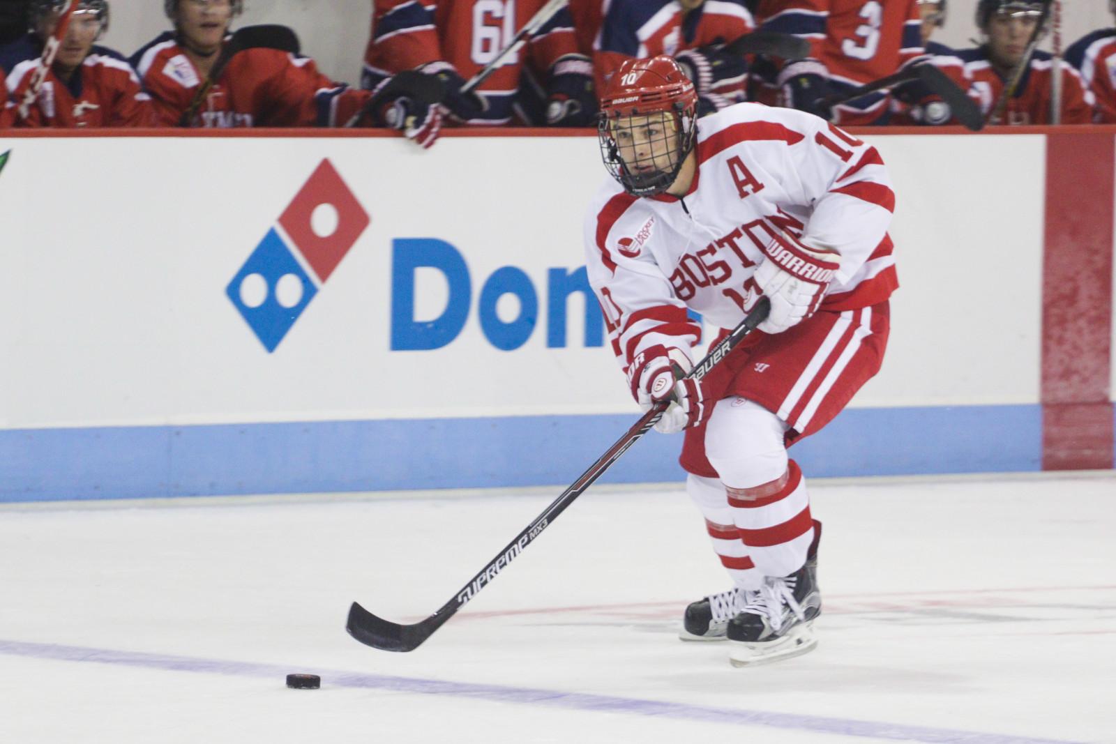 Senior forward Danny O'Regan had a goal against the U.S. U-18 team when the two squads met last year. PHOTO BY JUSTIN HAWK/DFP FILE PHOTO