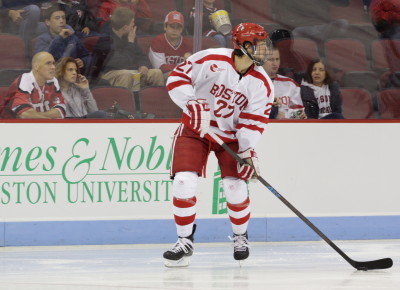 Junior defenseman Doyle Somerby had two assists against Union College. PHOTO BY JUSTIN HAWK/DFP FILE PHOTO