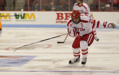 Senior Matt Lane scored a goal midway through the second period to make the score 2-2. PHOTO BY JUSTIN HAWK/DFP FILE PHOTO