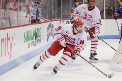 Freshman forward Clayton Keller has a 15-game point streak. PHOTO BY JUSTIN HAWK/DAILY FREE PRESS STAFF