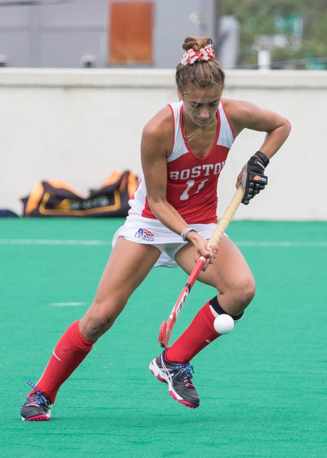 Ailsa Connolly will look to add to her team leading goal total during the weekend slate of games. PHOTO BY JUSTIN HAWK/ DAILY FREE PRESS STAFF