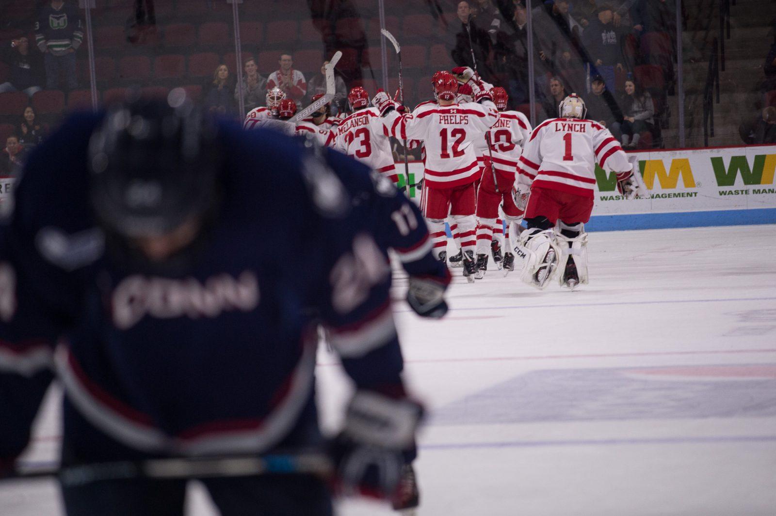 The Terriers are set for the Hockey East semifinals against Boston College.  PHOTO BY MADDIE MALHOTRA/ DAILY FREE PRESS STAFF 