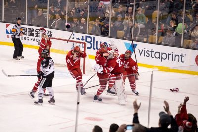 Men's Ice Hockey Prepares for Biannual Red Hot Hockey Matchup Against Boston  University