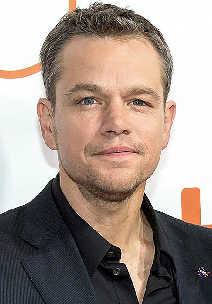 Actor Matt Damon, shown at a 2015 premiere for film “The Martian,” stars in the drama “Ford v Ferrari,” which was released Friday. COURTESY OF WIKIMEDIA COMMONS
