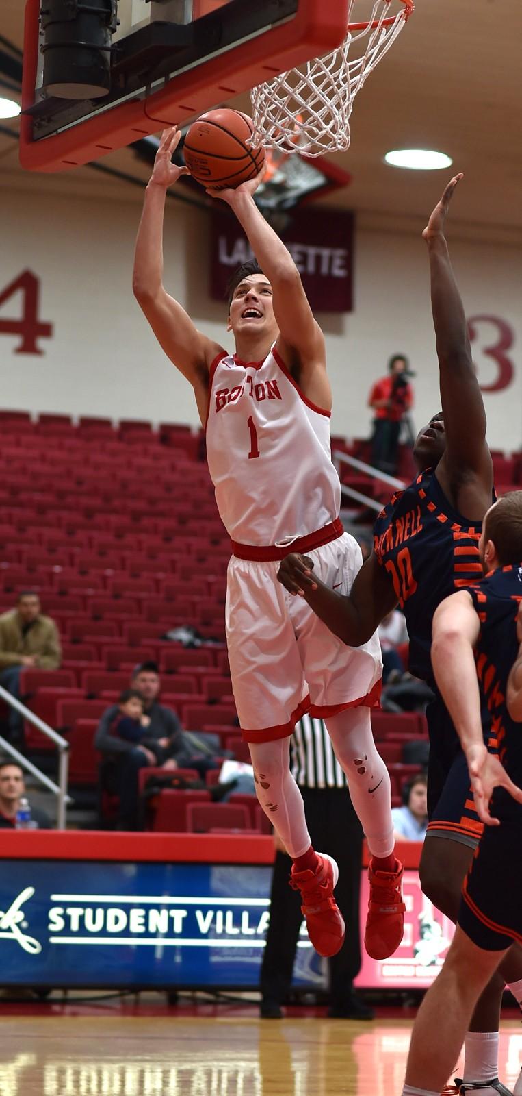 Sophomore Nick Havener grabs 6.6 boards a game and sinks 59.5 percent of his free throws. PHOTO BY MADDIE MALHOTRA/DFP FILE PHOTO