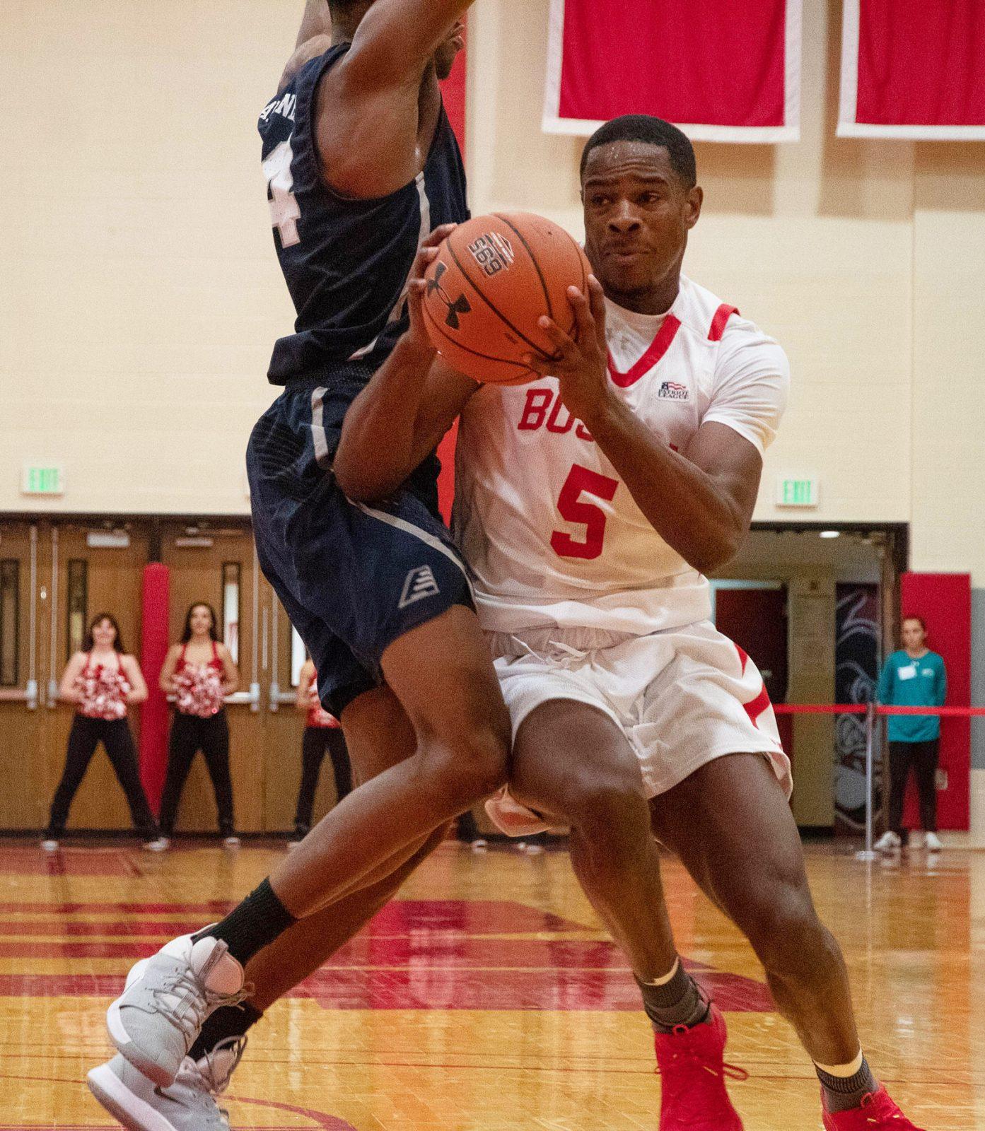 Sophomore guard Walter Whyte, shown in a November 2019 game against the University of New Hampshire, is expected to command more attention from opponents, according to BU head coach Joe Jones. RACHEL SHARPLES/ DFP FILE PHOTO