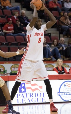 Center Blaise Mbargorba grabbed four boards and scored six points. PHOTO BY JUSTIN HAWK/DFP FILE PHOTO