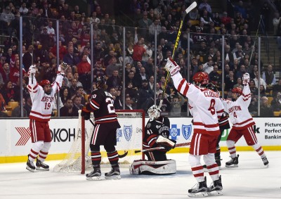 With the victory, BU now advances to the Beanpot final against Boston College. PHOTO BY MADDIE MALHOTRA/DAILY FREE PRESS STAFF