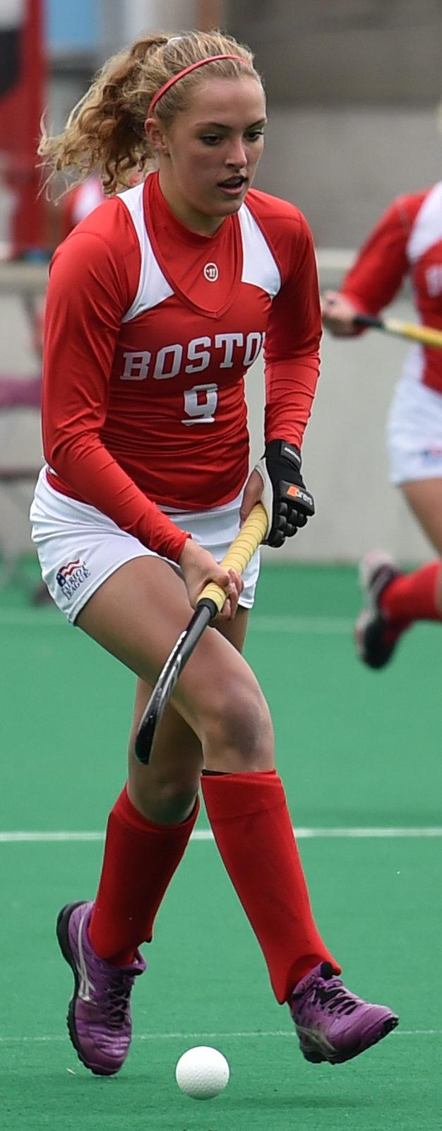 Junior Kara Enoch will look to score another goal this weekend. PHOTO BY MADDIE MALHOTRA/ DAILY FREE PRESS STAFF