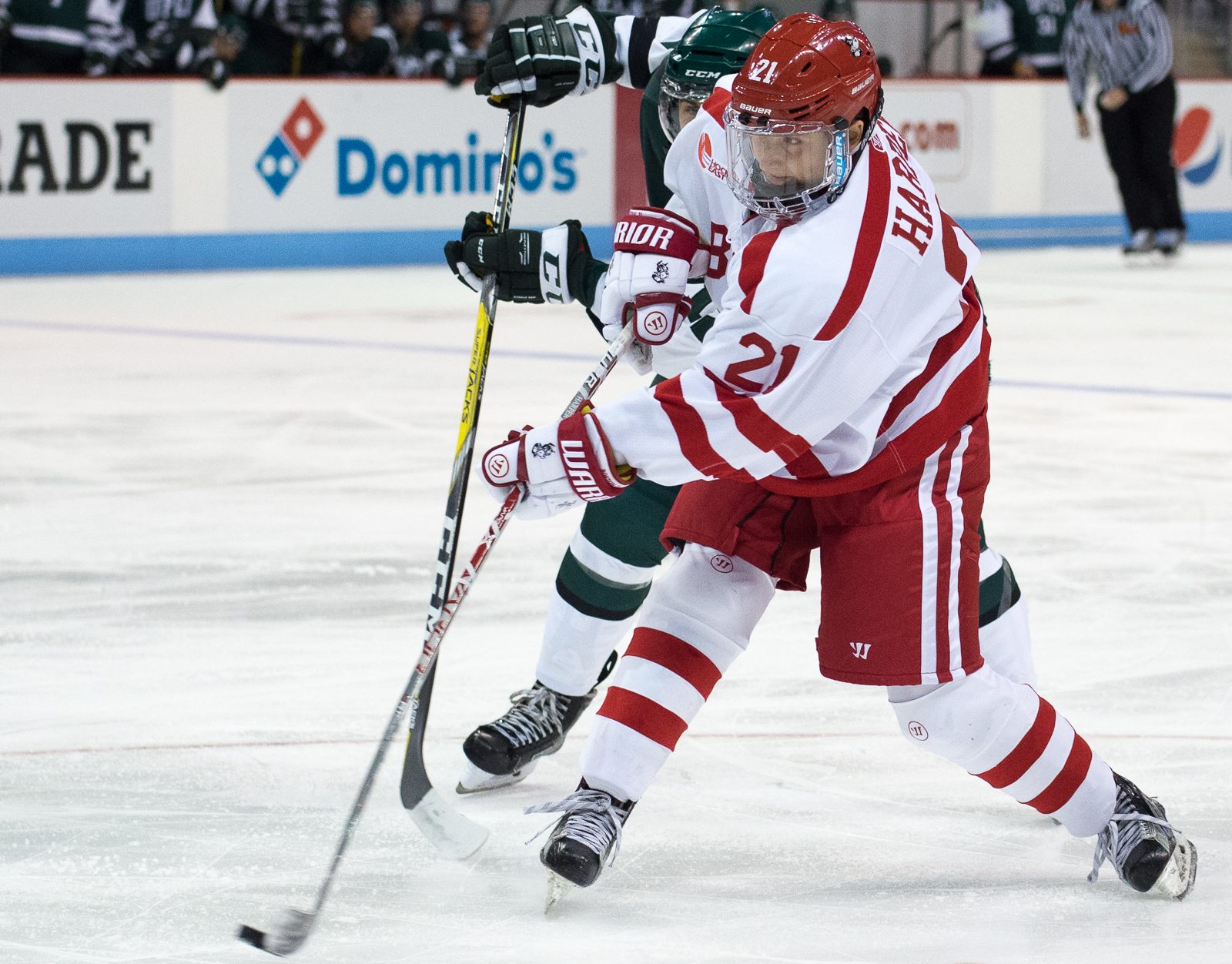 Harper started off his BU career with five goals against Prince Edward Island on Oct. 1. PHOTO BY MADDIE MALHOTRA/ DAILY FREE PRESS STAFF 