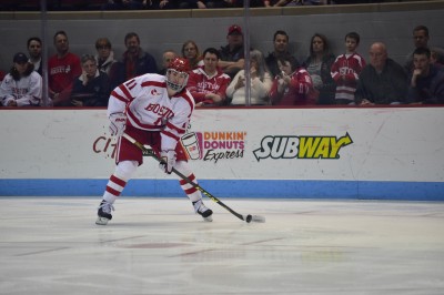 Senior Mike Moran scored his fourth goal of the season on Friday night against Notre Dame. PHOTO BY MADDIE MALHOTRA/DFP FILE PHOTO