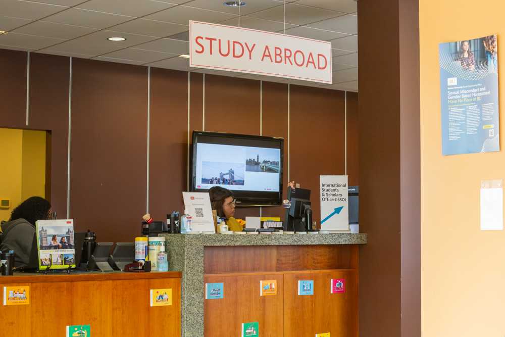 The Boston University study abroad program office. Student interest in study abroad programs for the spring semester has reached an all-time high, leading to some students getting waitlisted. SYDNEY ROTH/DFP PHOTOGRAPHER
