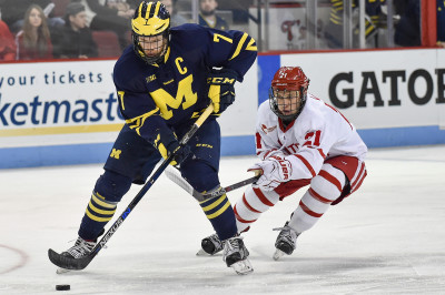 BU senior assistant captain Matt Lane was one of just four players to record multiple shots on goal on Saturday. PHOTO BY MADDIE MALHOTRA/DAILY FREE PRESS STAFF