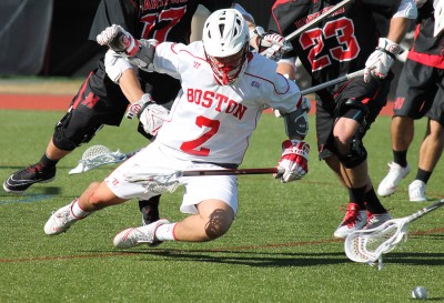 James Burr tied a career high on Saturday when he found twine four times against Lafayette. PHOTO BY ABIGAIL FREEMAN/DAILY FREE PRESS STAFF