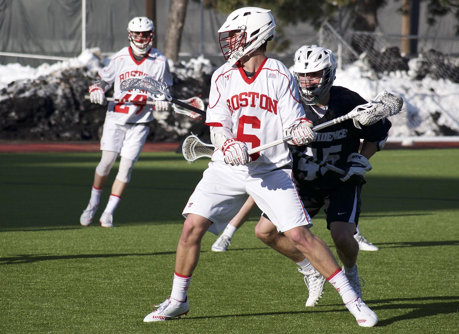 Jack Wilson was a lone bright spot against the Bison, scoring two goals on seven shots.PHOTO BY ELLEN CLOUSE/DAILY FREE PRESS STAFF