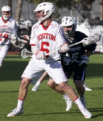 Why has BU had success on the road? Jack Wilson said it has to do with the team's business-like mentality. PHOTO BY ELLEN CLOUSE/DAILY FREE PRESS STAFF
