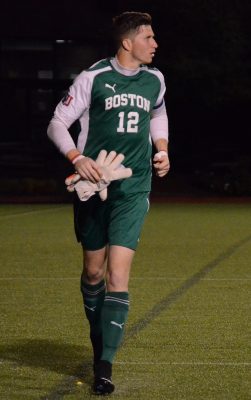 BU men's soccer senior Matt Gilbert recorded his fourth shutout of the season Saturday. PHOTO BY FALON MORAN/ DFP FILE PHOTO 